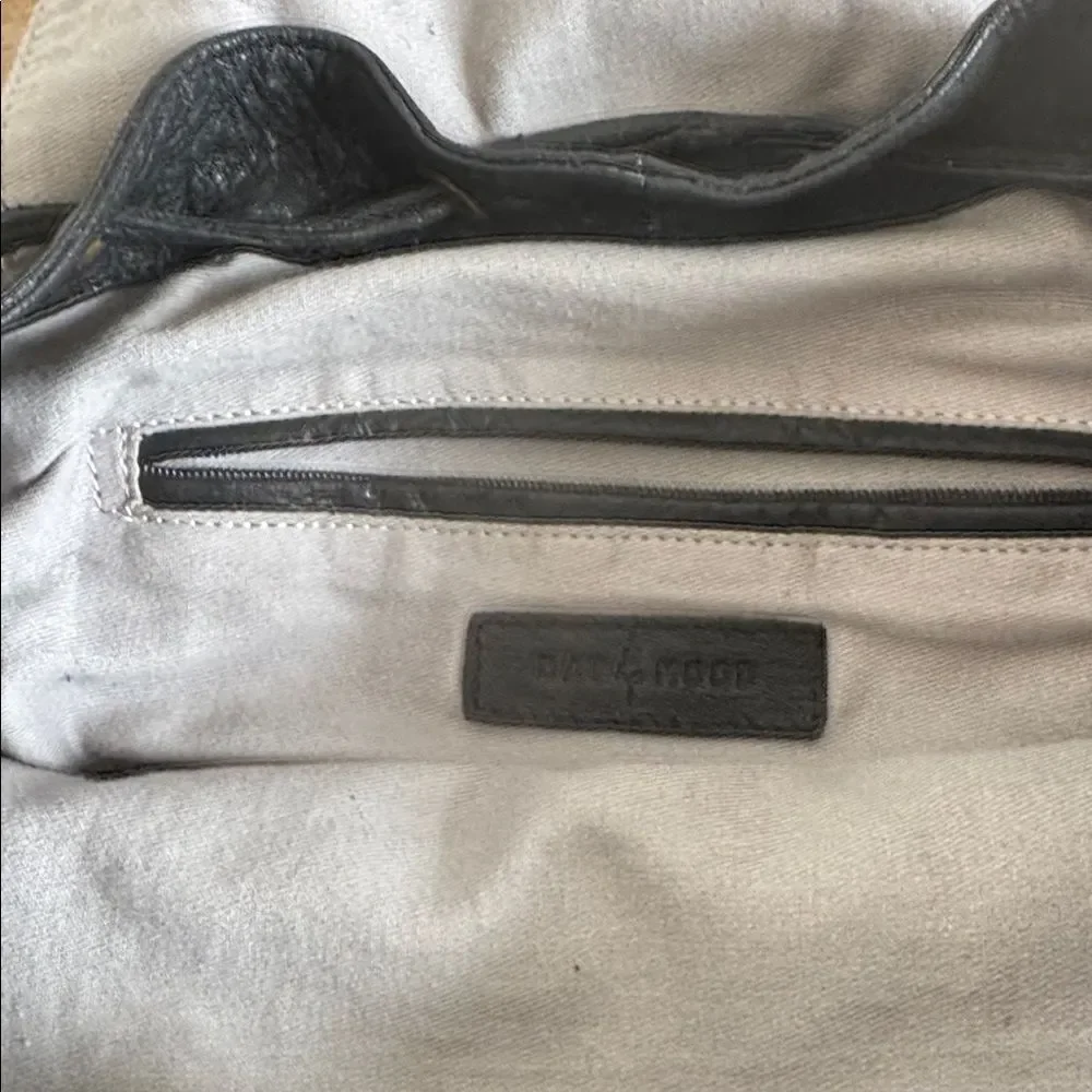 Anthropologie DAY & MOOD Black Leather Backpack Sleek Minimalist Chic Casual EUC